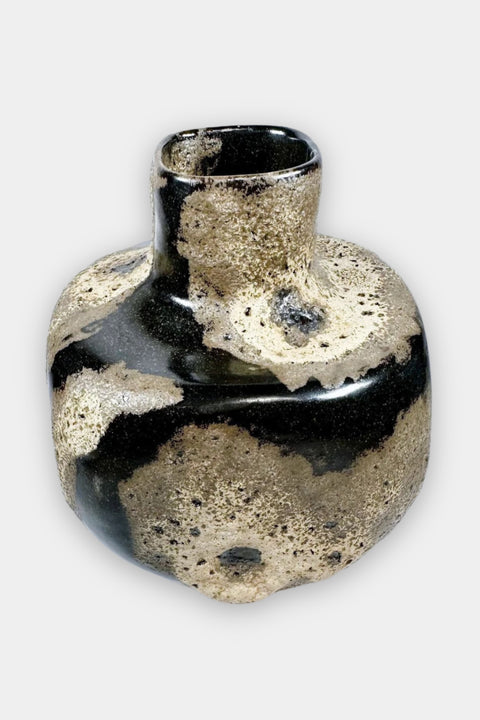 obsidian lava vase
