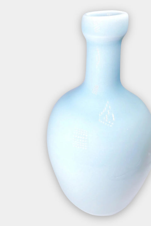 bottled aqua bud vase