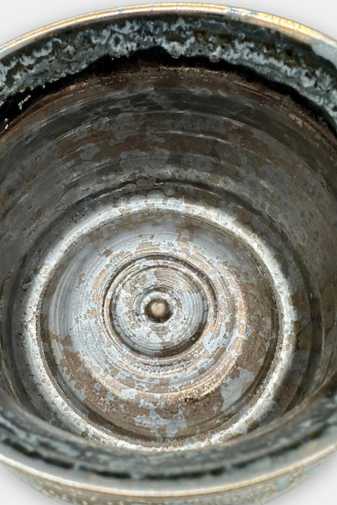 spotted metallic vase