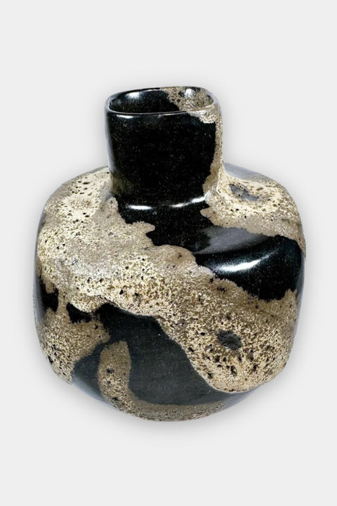 obsidian lava vase