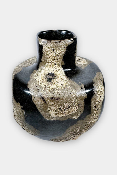 obsidian lava vase