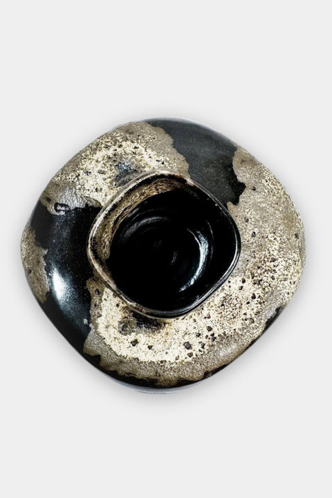 obsidian lava vase