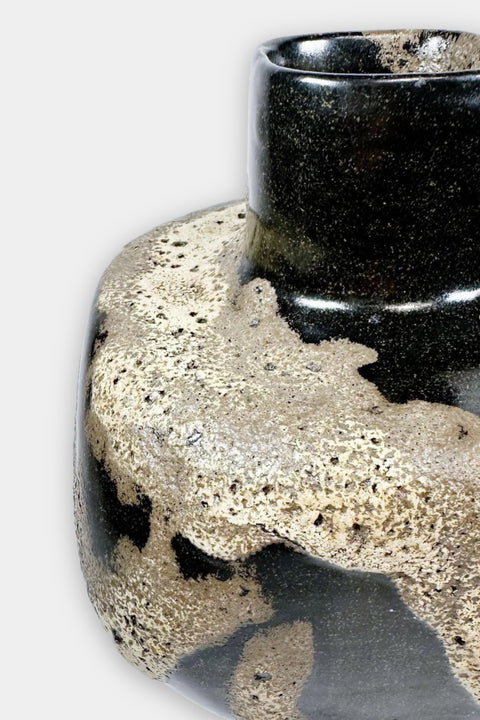 obsidian lava vase