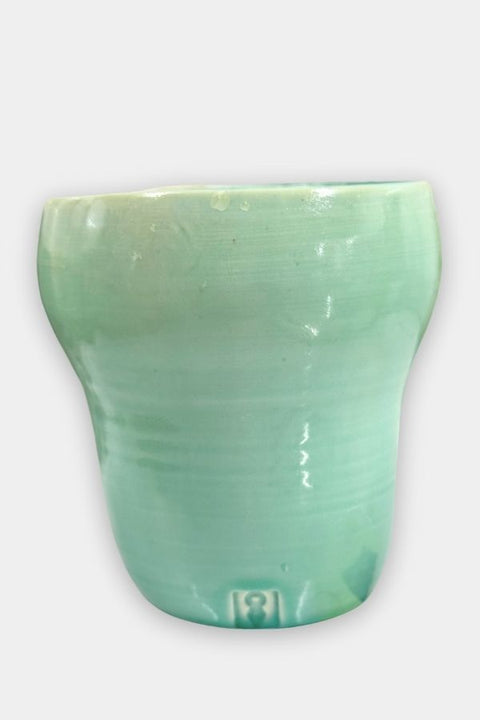 aqua crystalline porcelain vase 3