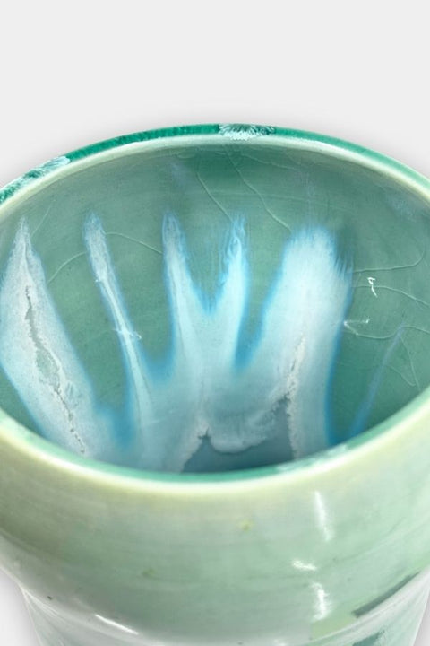 aqua crystalline porcelain vase 3